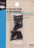 Sew On Hooks Black