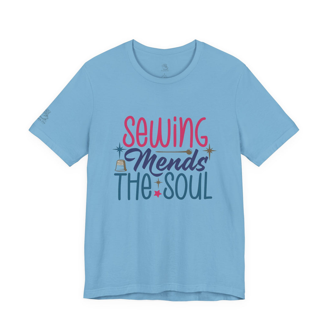 Sewing Mends the Soul T-Shirt | Sewing Machine Tee, Crafting Shirt