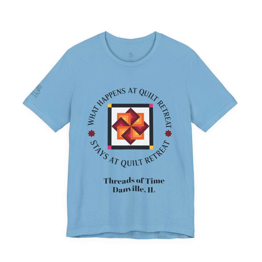 What Happens at Quilt Retreat - Unisex Jersey Short Sleeve Tee