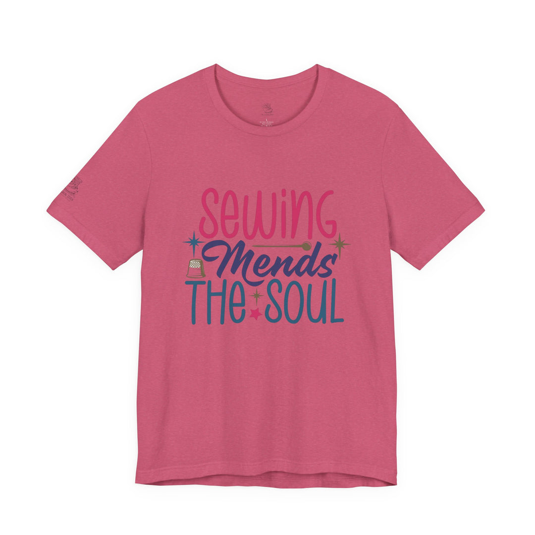 Sewing Mends the Soul T-Shirt | Sewing Machine Tee, Crafting Shirt