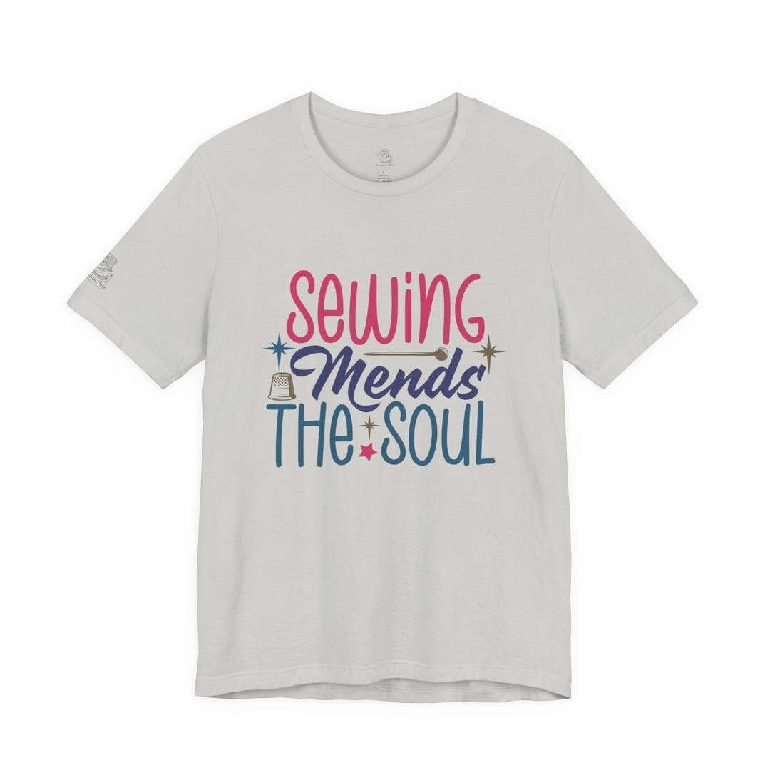 Sewing Mends the Soul T-Shirt | Sewing Machine Tee, Crafting Shirt