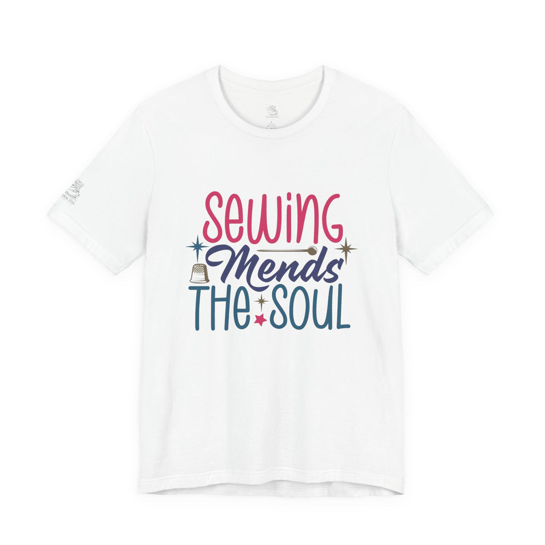Sewing Mends the Soul T-Shirt | Sewing Machine Tee, Crafting Shirt