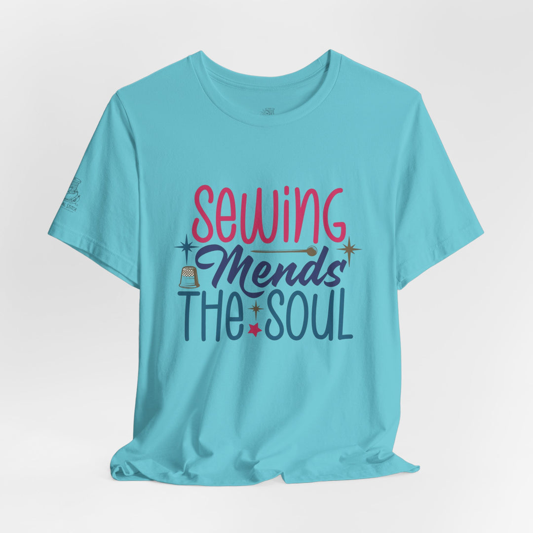Sewing Mends the Soul T-Shirt | Sewing Machine Tee, Crafting Shirt