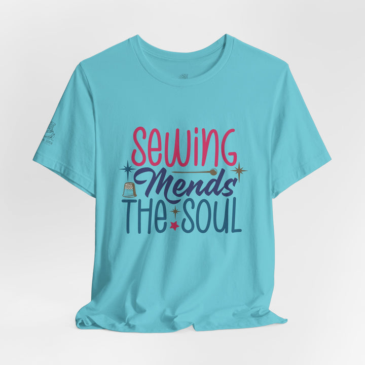 Sewing Mends the Soul T-Shirt | Sewing Machine Tee, Crafting Shirt