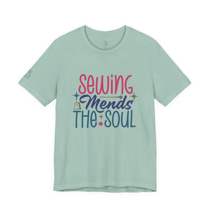 Sewing Mends the Soul T-Shirt | Sewing Machine Tee, Crafting Shirt