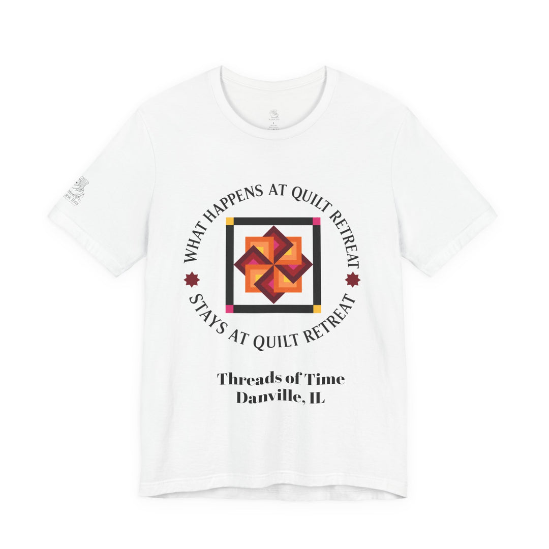 What Happens at Quilt Retreat - Unisex Jersey Short Sleeve Tee