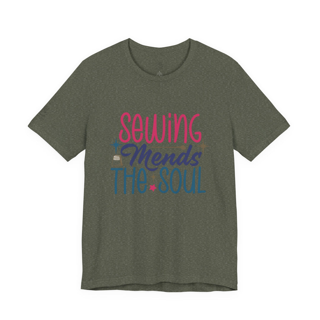 Sewing Mends the Soul T-Shirt | Sewing Machine Tee, Crafting Shirt