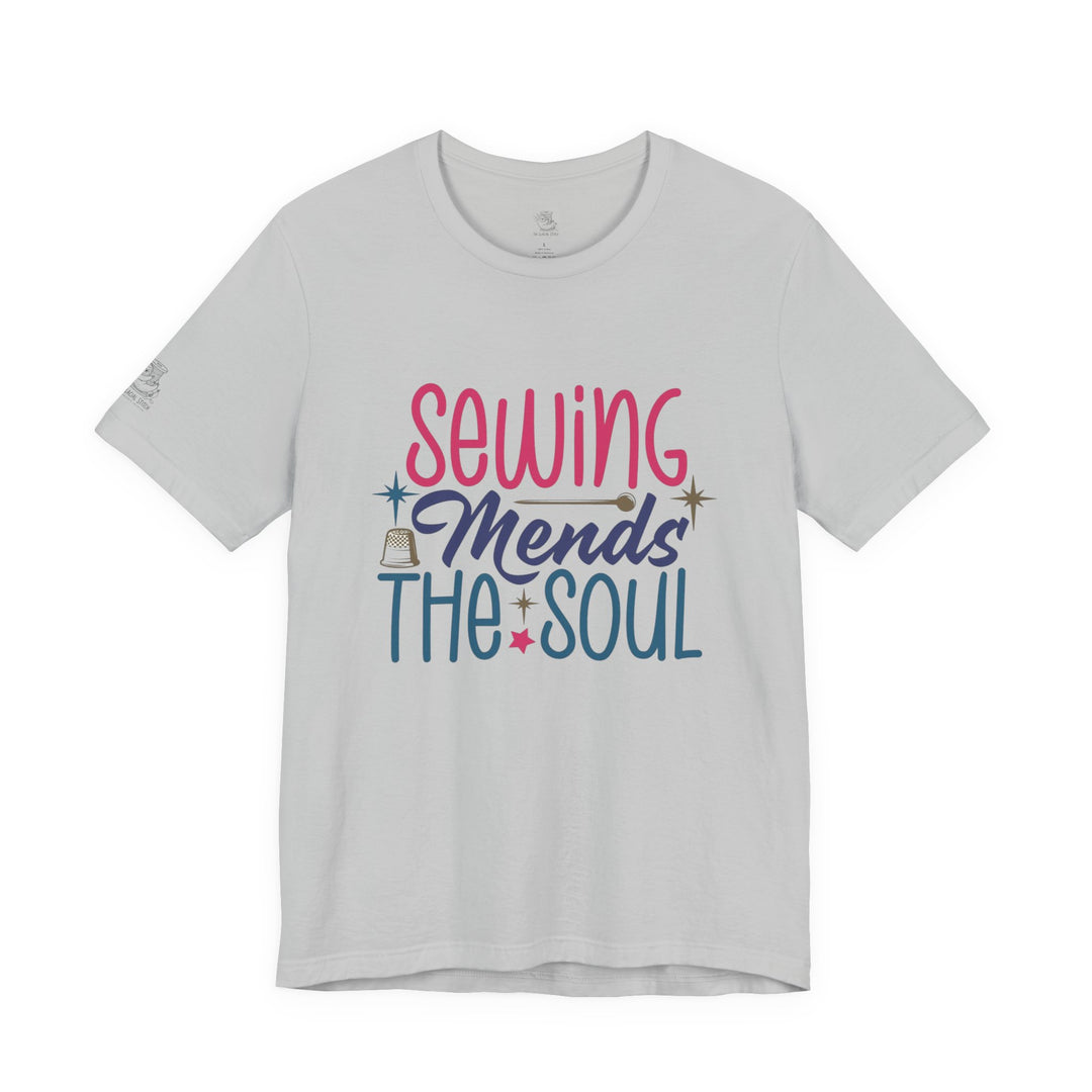 Sewing Mends the Soul T-Shirt | Sewing Machine Tee, Crafting Shirt
