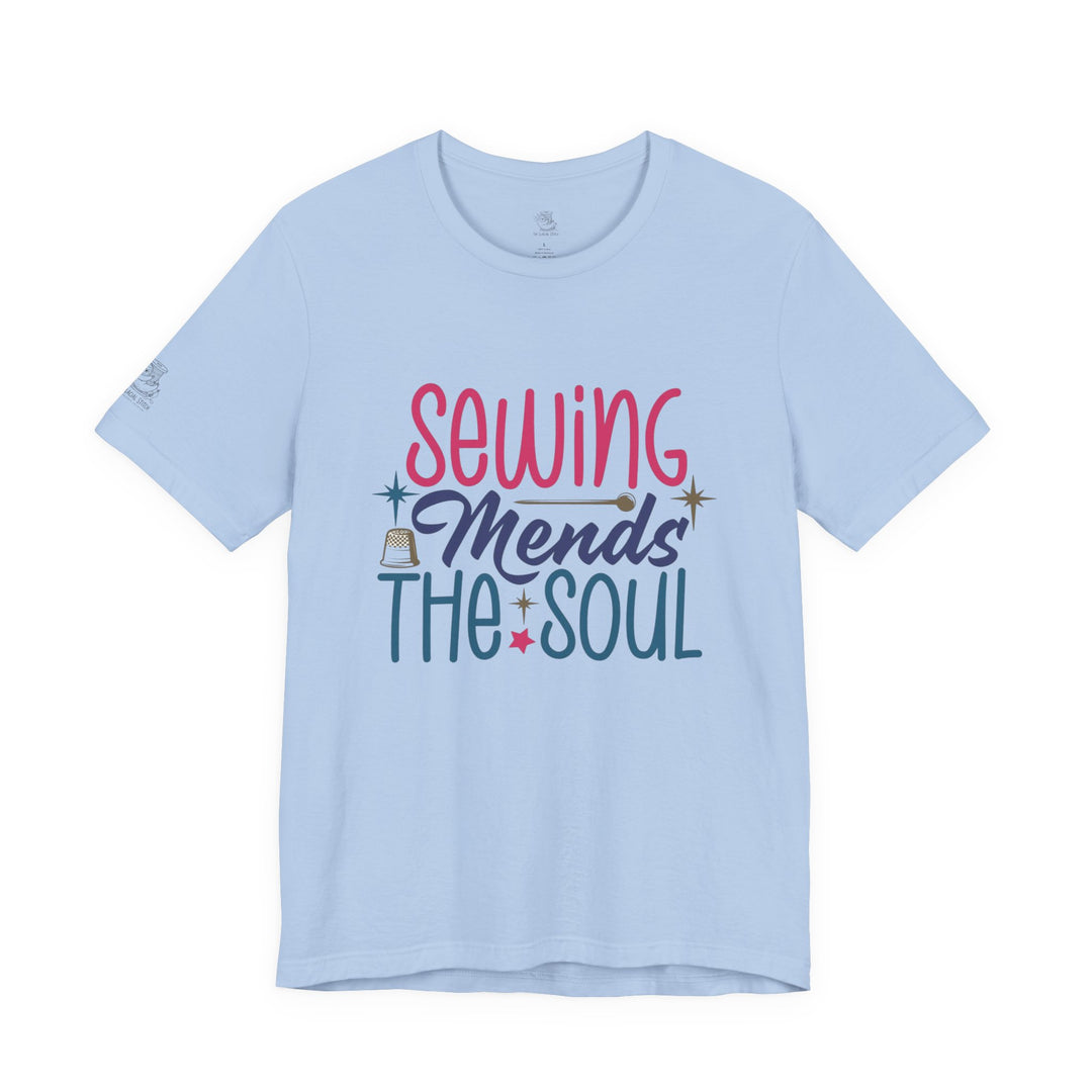 Sewing Mends the Soul T-Shirt | Sewing Machine Tee, Crafting Shirt