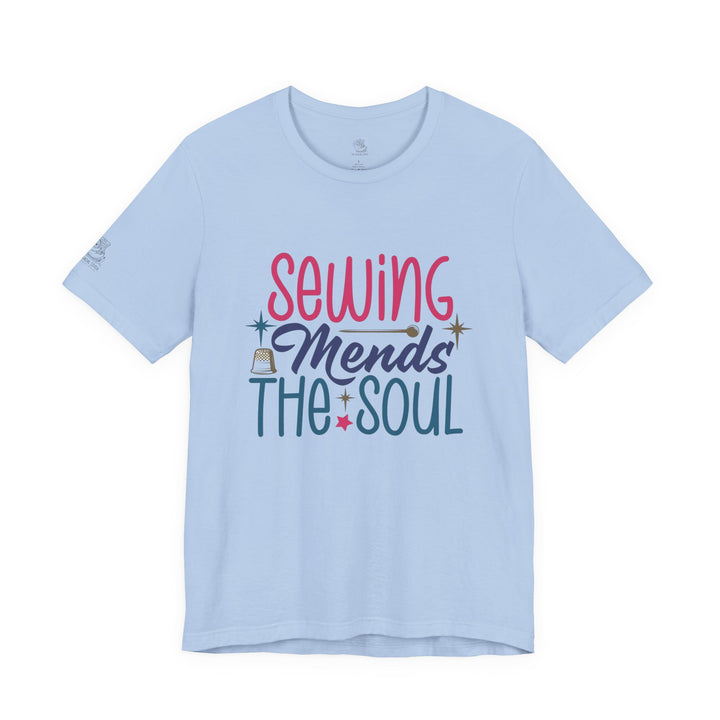 Sewing Mends the Soul T-Shirt | Sewing Machine Tee, Crafting Shirt