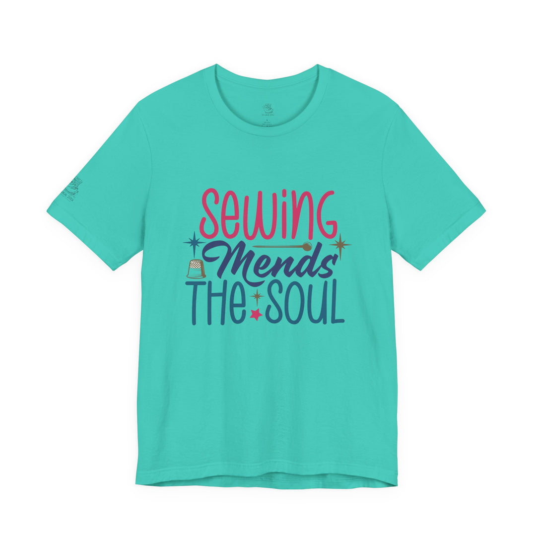 Sewing Mends the Soul T-Shirt | Sewing Machine Tee, Crafting Shirt