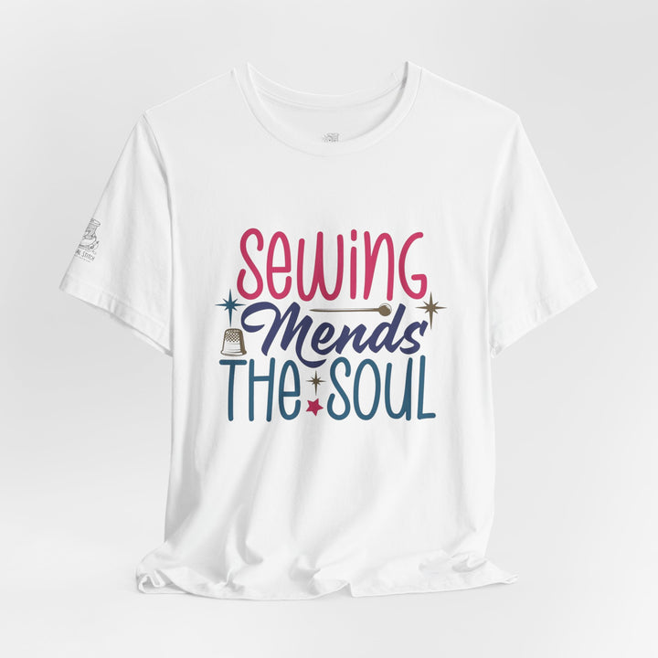 Sewing Mends the Soul T-Shirt | Sewing Machine Tee, Crafting Shirt