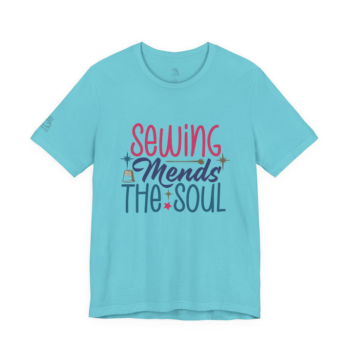 Sewing Mends the Soul T-Shirt | Sewing Machine Tee, Crafting Shirt