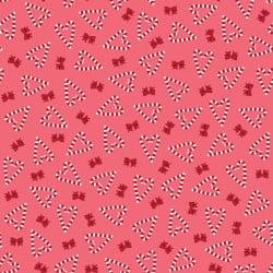 A Quilty Little Christmas - Candy Cane Hearts Red