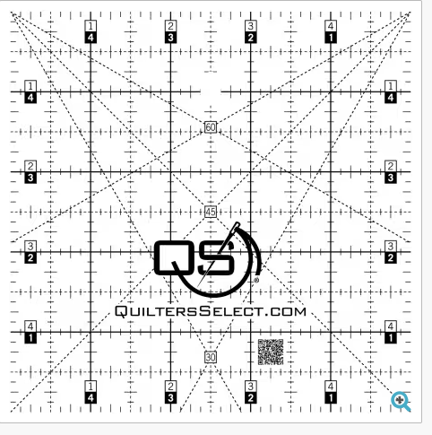 Crystal Quilting Ruler, 5 x 5