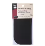 Dritz, 2 Twill Iron On Patches, Black, 5" x 5", 55240-1T