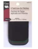 Dritz, 8 Twill Iron On Patches, Assorted, 2" x 3", 55200-70