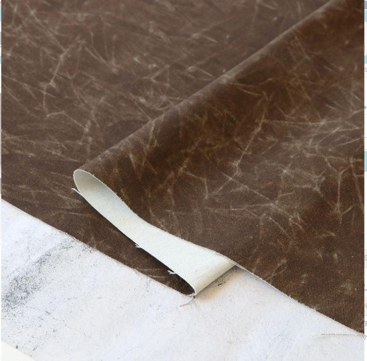 Faux Waxed Duck Canvas - Brown