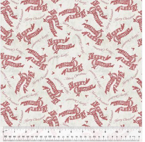Jolly Christmas - Ivory/Red Merry Christmas