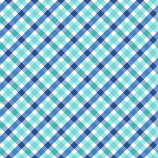 KB Star Spangled Beauty - Bias Gingham - Blue/Aqua