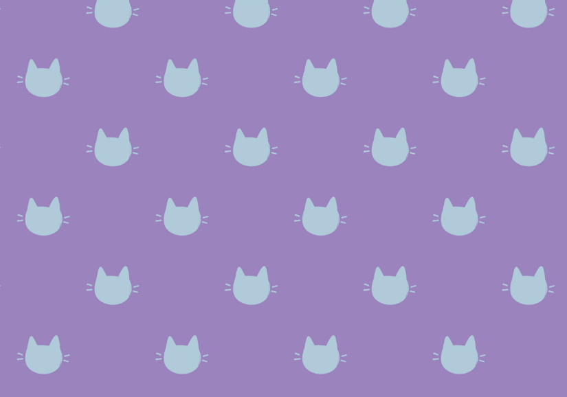 Litter ary Cats - Kitty Dots - Purple