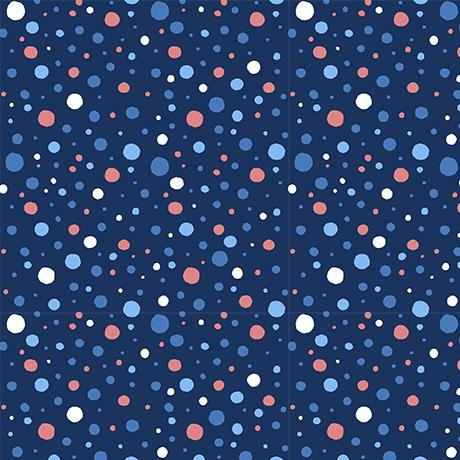 Meow Meow Meow - Dots Multi Color, Navy