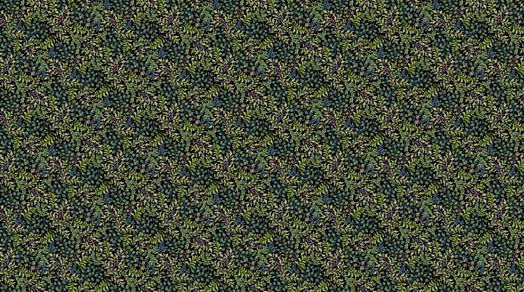 Nightshade - Tossed Leaf - Black Multi