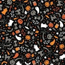 Pumpkins & Potions - Black Cats & Ghosts