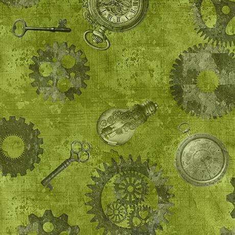 Steampunk Halloween 3 - Gears - Green