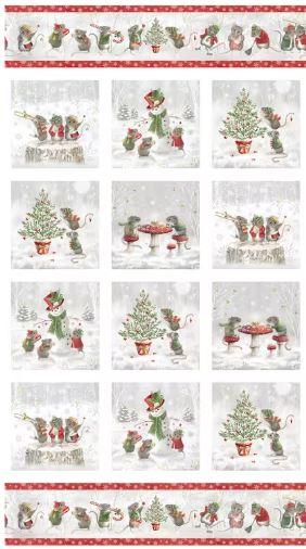 The Christmas Mouse - Flannel - 24" Panel