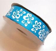 Blue Hibiscus Ribbon – Threads of Time