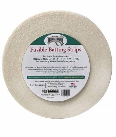 Heirloom Fusible Blended Batting Strips 2-1/4in x 25yds