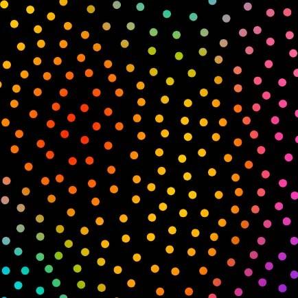 Kaleidoscope - Ombre Dots BLACK