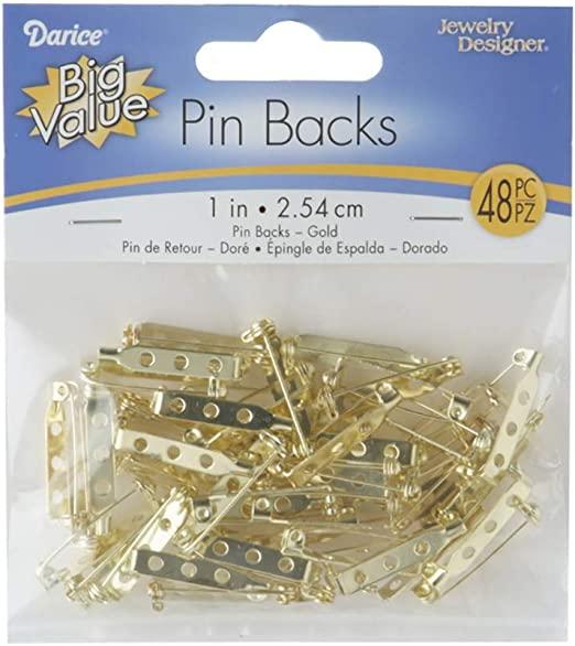 Steel Back Pin 1" brass