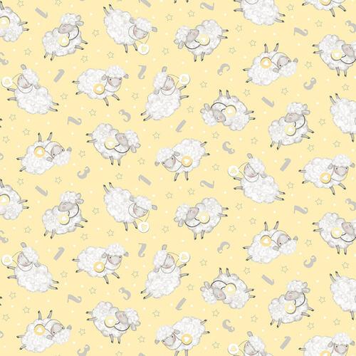 Sweet Dreams - Tossed Sheep Yellow