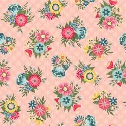 Vintage Flora - Lattice Floral Pink
