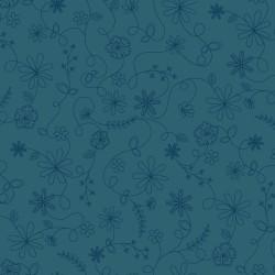 Vintage Flora Coordinates - Swirl Floral Blue