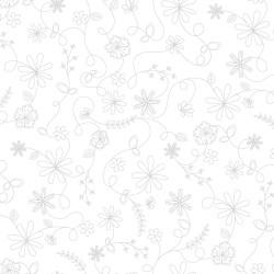 Vintage Flora Coordinates - Swirl Floral White